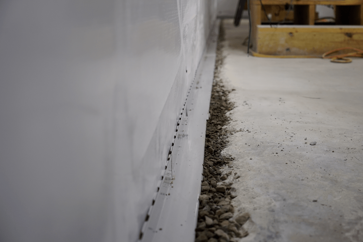 BasementGutter installed in basement