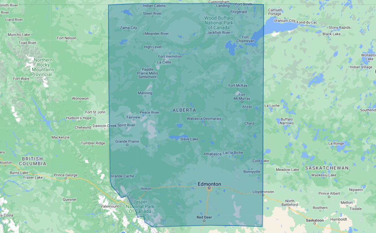 Peace River Map Image