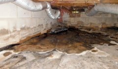 standing water in a crawl space