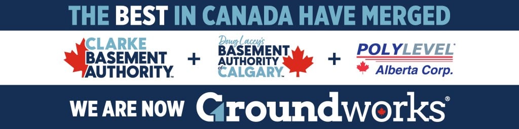 Merge Graphic for Clarke Basement Authority, Basement Authority of Calgary and PolyLevel