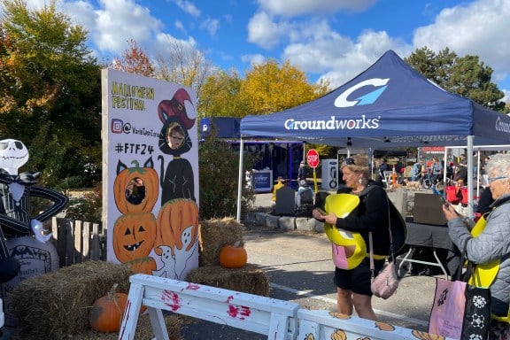 Groundworks tent at Halloween Food Truck Festival