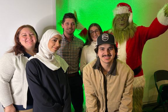 group of Groundworks employees at the Christmas Bureau of Edmonton